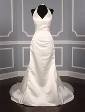 ST PUCCHI Bridal Wedding Dress Lillian Z293 Halter Fit Flare Sleeveless $3.95K